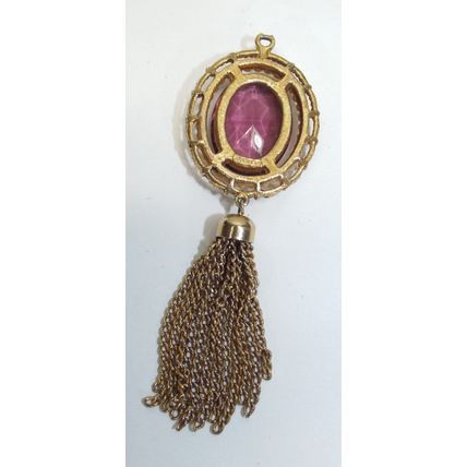Vintage Avon 1970's Yesterday Necklace Purple Stone