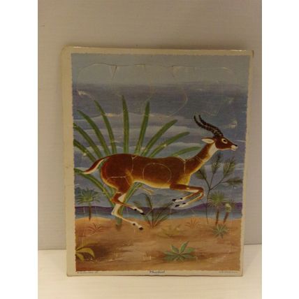 Playskool Golden Press Gazelle Vintage Puzzle 8" x 9 7/8"