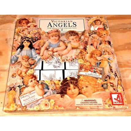 Cynthia Hart Victorian Angels A Rubber Stamp Collection Boxed Set 13 Stamps