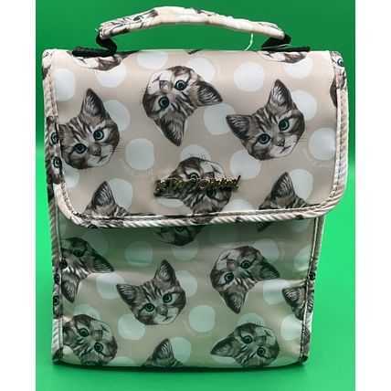 A Very Sweet NWOT Betsy Johnson Cute Cat Print Insulated Lunch Bag