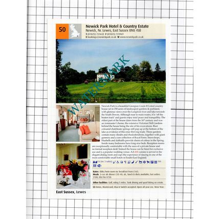 The Griffin Inn Fletching Sussex / Newick Park Hotel Newick Lewes - 2011 Advert