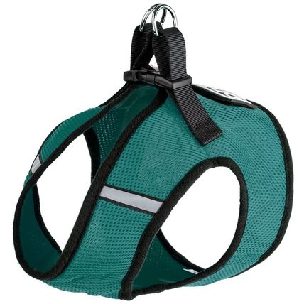 Boston Nylon Mesh Step-In Harness with removable patch Teal 27" to 31"