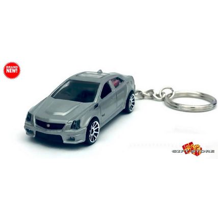 HTF RARE KEYCHAIN SILVER CADILLAC CTS-V CUSTOM Ltd Ed.