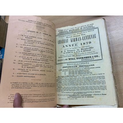 RARE* 1 JUILLET 1886 "REVUE DES DEUX MONDES" FRENCH LARGE PAPERBACK BOOK (P3)