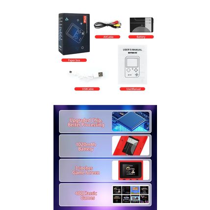 Handheld Game Console Portable Gameboy Box Arcade Classic Video Game Retro