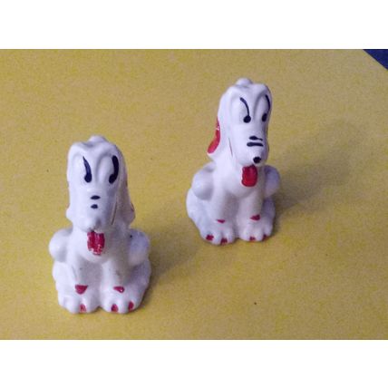 Old Vintage Original Walt Disney Pluto Salt & Pepper Shakers 1950s