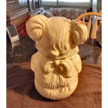 Old Vintage Original Cookie Jar Royal Ware Bear W/Cookie 11 1/2" Tall 1940's