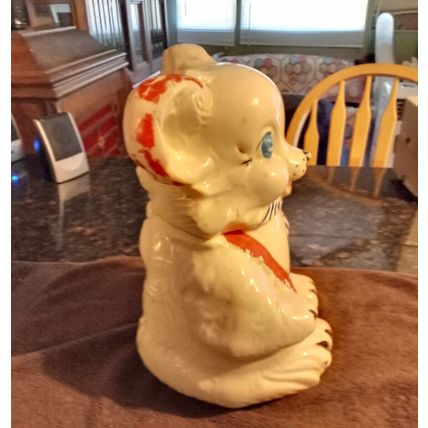 Old Vintage Original Cookie Jar Royal Ware Bear W/Cookie 11 1/2" Tall 1940's