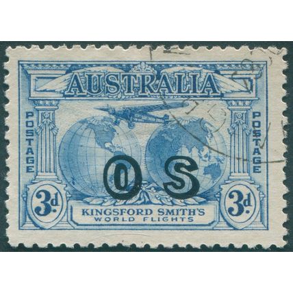 Australia 1931 3d blue Kingsford Smith Official SGO124 CTO
