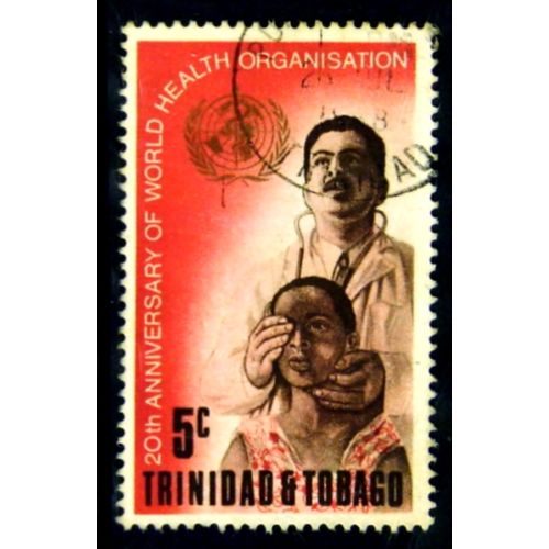 TRINIDAD AND TOBAGO 1968 SG 328 5c DOCTOR GIVING EYE TEST FINE USED #5