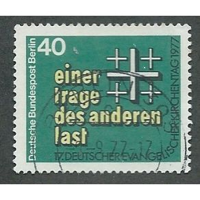 BERLIN - 1977 50pf '17TH EVANGICAL CHURCHES DAY ' FINE USED (EBID42-357)