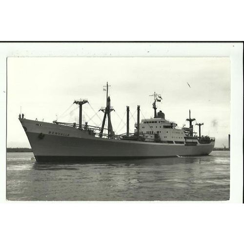 Ben Line MV BENVALLA Postcard