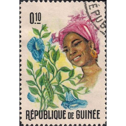 GUINEA, FLOWERS, Clitoria sp. (Leguminosae), white 1966, 0.10