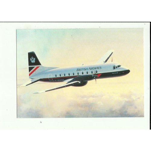 Aviation BRITISH AIRWAYS BAe 748 Official Postcard (PC024)