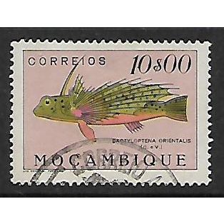 MOZAMBIQUE 1951 FISHES 10E EASTERN FLYING GURNARD SG 459 FINE USED