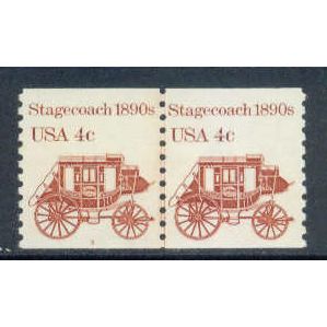 1898A 4c Stagecoach Very Fine MNH Dry Gum CNP Left 3 W0499