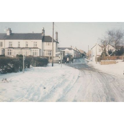 Keyworth Lings Lane Nottingham Snow Disaster Weather Christmas Photo Postcard