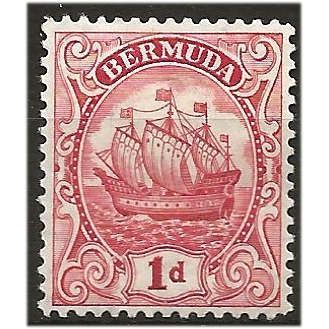 Bermuda 1934 SG79a 1d Carmine-Lake Mounted Mint ...