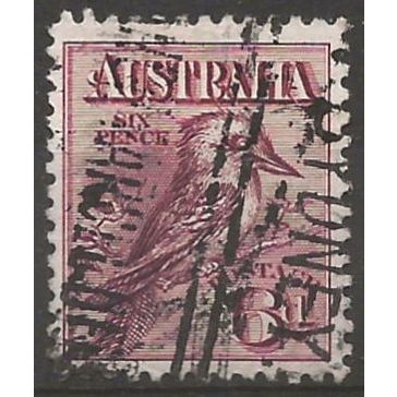 Australia 1913 SG19 6d Claret KOOKABURRA Sydney Cancel Good Used .