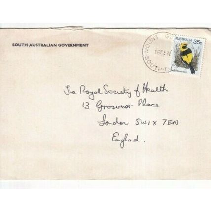 Australia South Australian Government cover to London UK written VGC