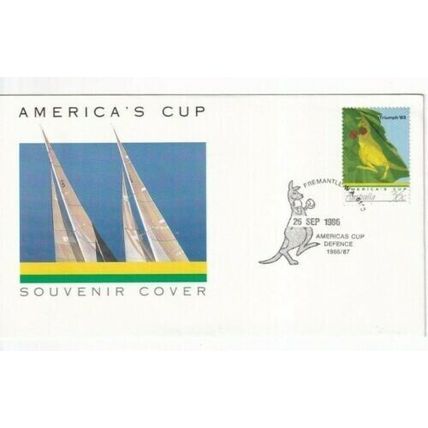 Australia 1986 America's Cup Defence FDC Freemantle Special cancel unaddressed