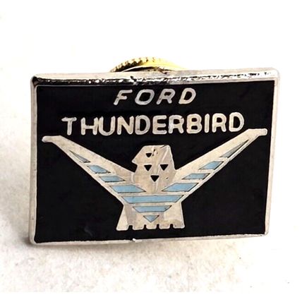 Ford Thunderbird Hat Lapel Pin Tie Tack Tac Pinback Brooch Vintage Black (K6F)