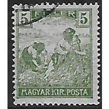 Mi 192: 5 f. green Definitive Stamp: Harvesters