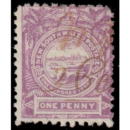 New South Wales 1888 1d Lilac View of Sydney WMK INV VGU - SG 253