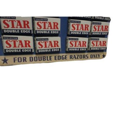 1950's New Sealected Star Double Edge Cardboard Advertising Store Display