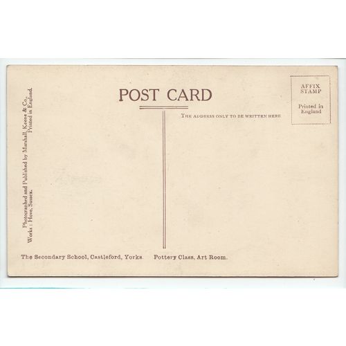 Pottery Class Art Room The Secondary School Castleford Postcard West Yorkshire