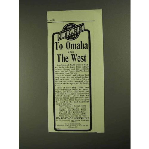 1903 The North-Western Line Ad - To Omaha and the West