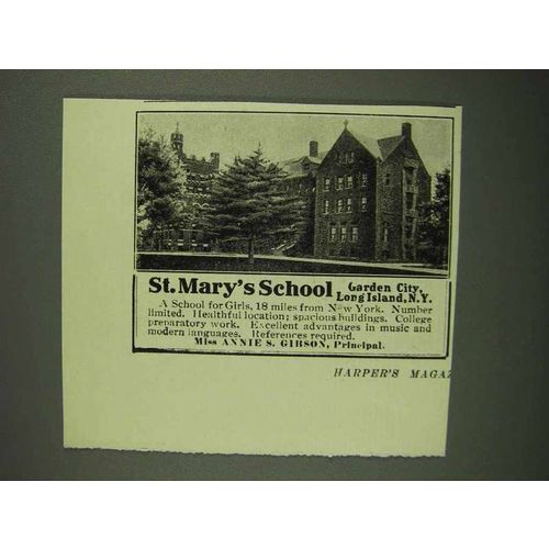 1908 St. Mary's School Ad - Garden City NY