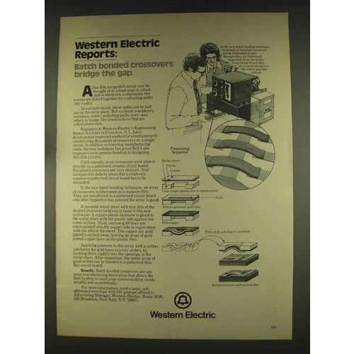 1976 Western Electric Ad - Batch Bonded Crossovers