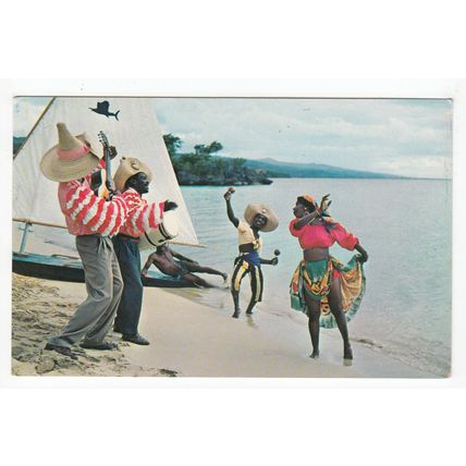 Native Entertainers Jamaica Postcard H35