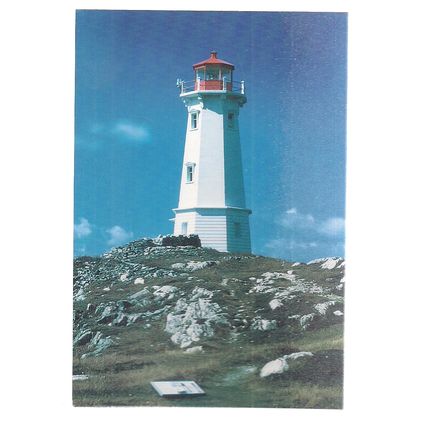 LOUISBOURGH LIGHTHOUSE, CAPE BRETON, NOVA SCOTIA. CANADA unused postcard #