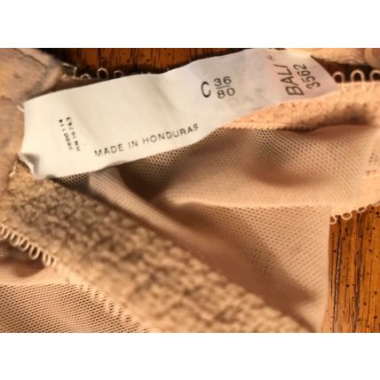 BALI C 36/80 Underwire Bra Beige/Nude Padded WIDE Shoulder Straps/ Style: 3562