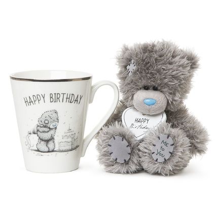 Me To You Happy Birthday Mug & 4" Tatty Teddy Plush Box Set