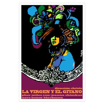 Movie Poster.VIRGIN and Gypsy.art.Home room Spanish interior design art decor