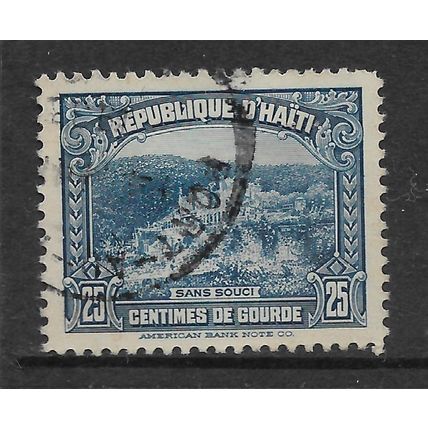 HAITI 1933 25c BLUE PALACE OF SANS SOUCI SG 321 FINE USED
