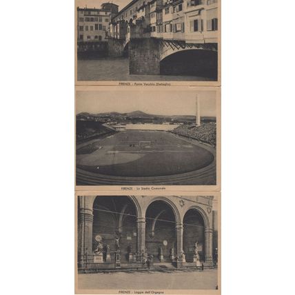 Stadio Comunale Giovanni Berta Firenze Italian Football 3x Postcard s