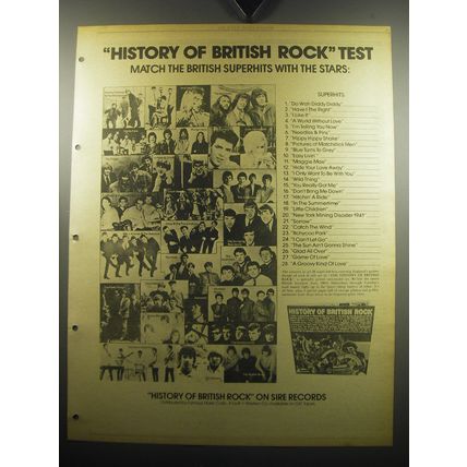 1974 History of British Rock Album Advertisement