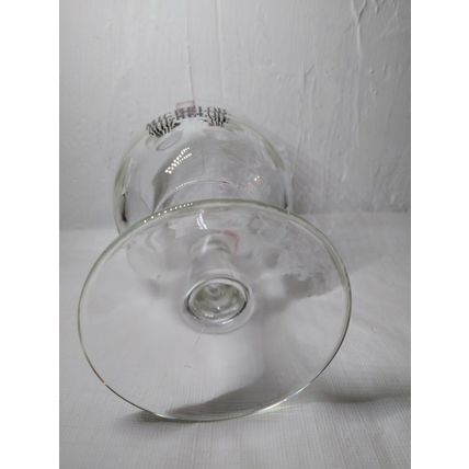 Michelob Beer Goblet Stem Glass Clear 12 oz. Red Logo Thumbprint Fast Shipping!