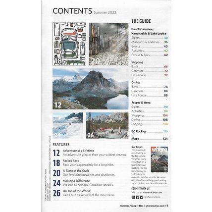 WHERE Canadian Rockies Travel Guide Summer 2002 Sights Attractions Shopping