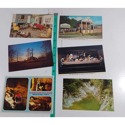 post cards lot of 6, virgina, natural bridge see photos ( A341)