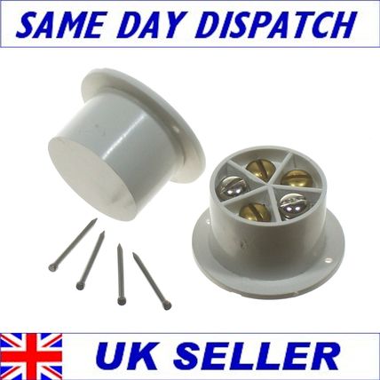 2 Sets - Door Contacts White Flush Speedfit Round Contacts - Free Shipping