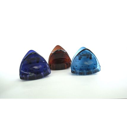 Small clear triangle blue brown purple hair claw clip