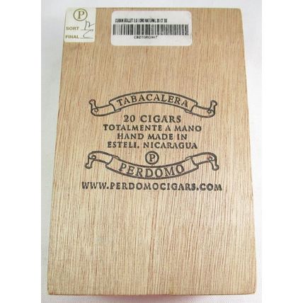 Tabacalera Perdomo Connecticut Wooden Cigar Box, Nicaragua, EMPTY