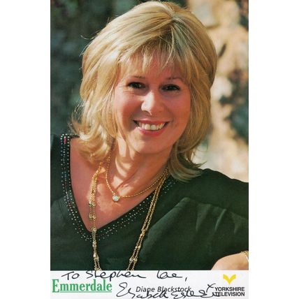 Diane Blackstock Emmerdale Hand Signed Cast Card Photo