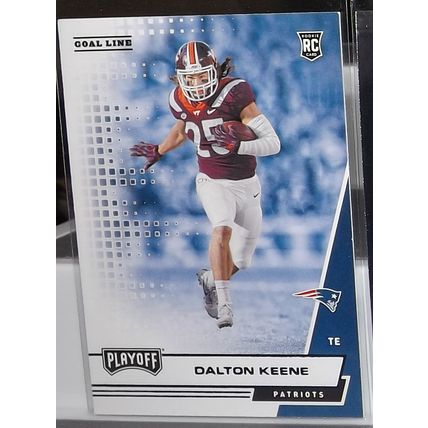 2020 Playoff DALTON KEENE (Patriots) Goal Line blue parallel Rookie Card #268