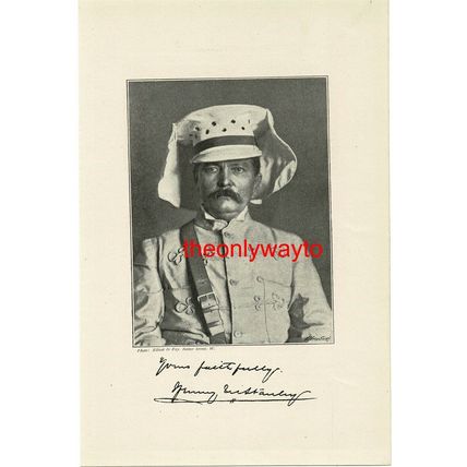 H M Stanley, Famous Explorer, Book Illustration (Print), 1895